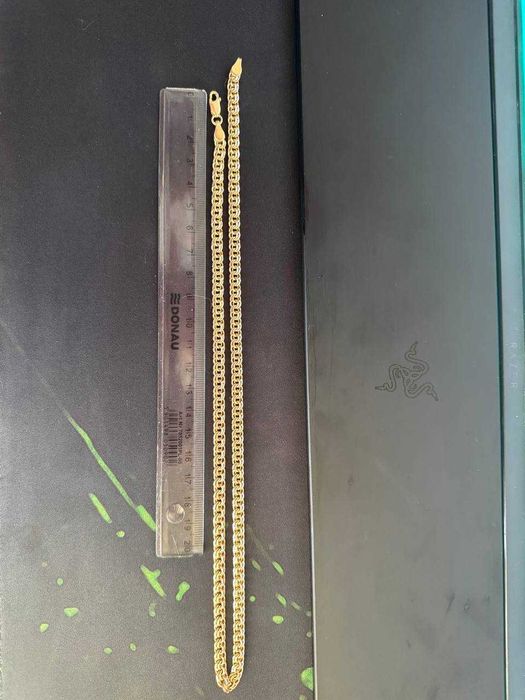 Продавам златно синджирче проба 585  плетка двойно арабски Бисмарк 30g