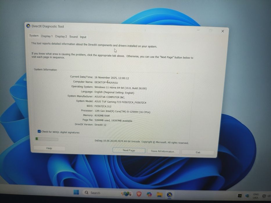 Laptop asus tuf F15 gaming