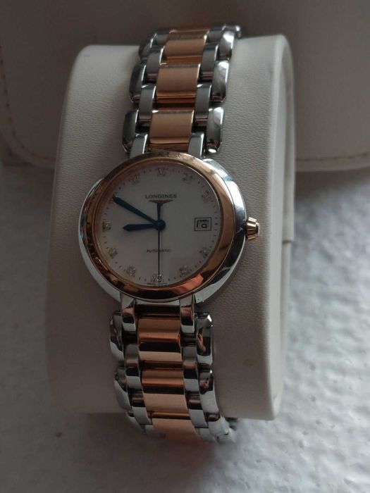 Дамски часовник,диаманти,  злато 18к-стомана-Longines Primaluna L81135