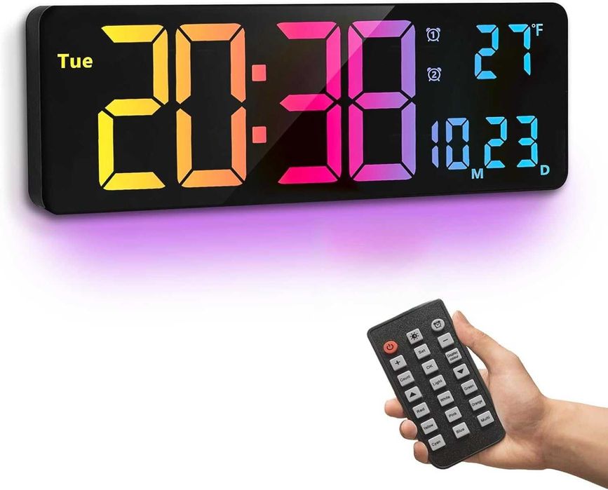 Ceas Perete Digital 16 inch RGB Pret Mic