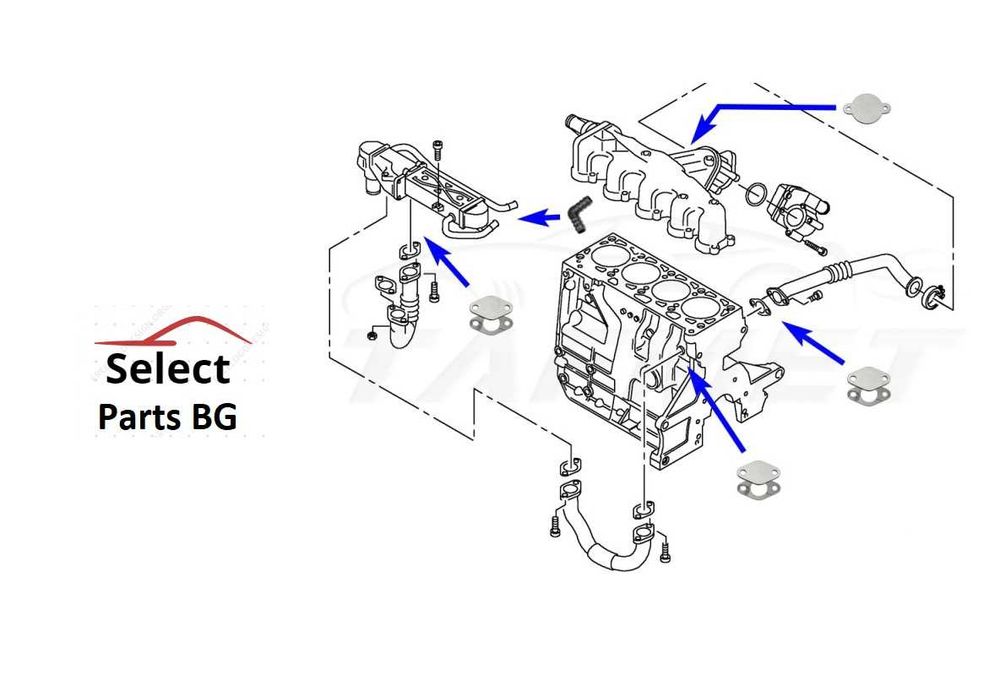 Тапа Тапи за ЕГР EGR и колектор VW Audi Seat Skoda 1.2 1.6 2.0 TDI CR