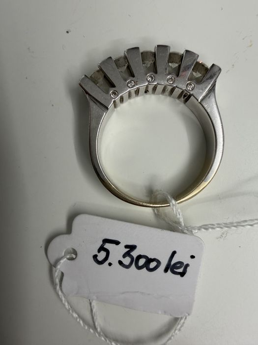 Inel cu diamante aur 18k 0,8 ct aprox gr. 6,79 M 52 cod unic 4769