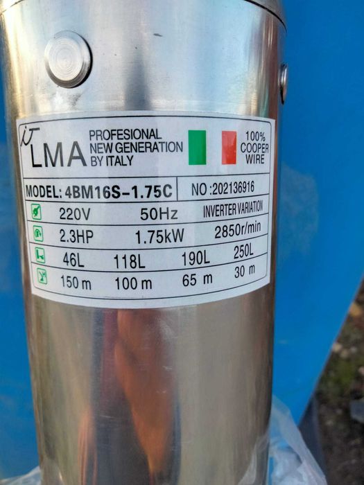 Pompa Lma profesionala motor inverter cu variatie ptr casa si irigatii