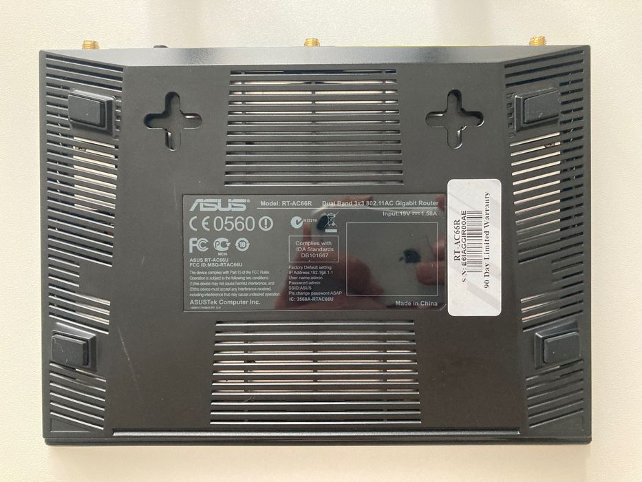Router wireless ASUS RT-AC66R 802.11AC Black Diamond Gigabit Dual-Band