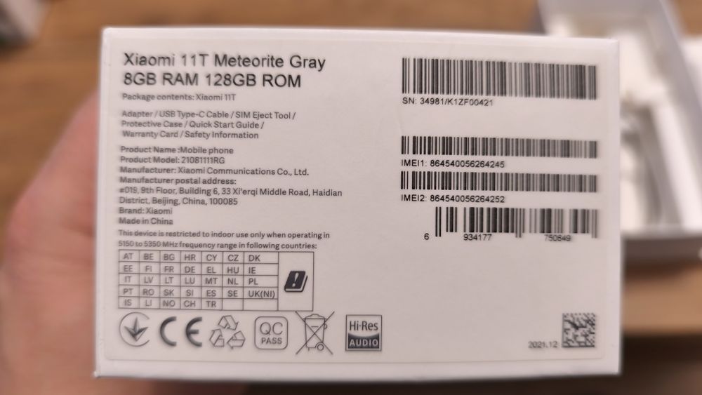 Vând Xiaomi 11T Meteorite Gray 8 GB RAM 128 GB ROM