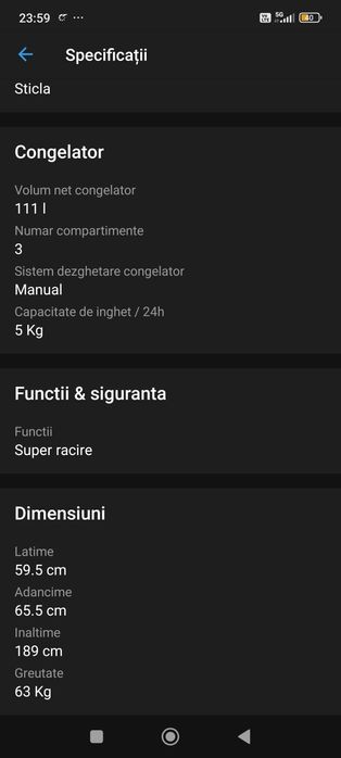 Combina frigorifica Whirlpool BLF 8121 W, 6th Sense, 339 l, Clasa A+,