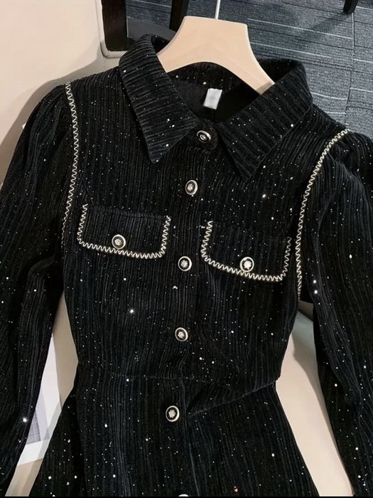 Красива черна рокля+подарък