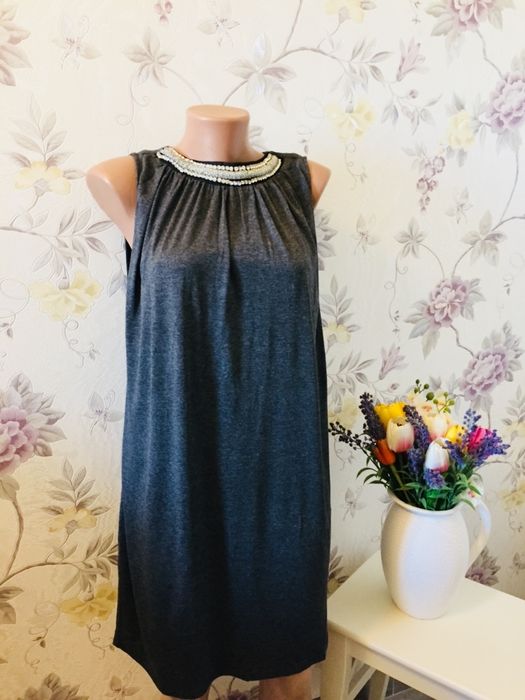 Rochie Gri, ideala si pentru gravide