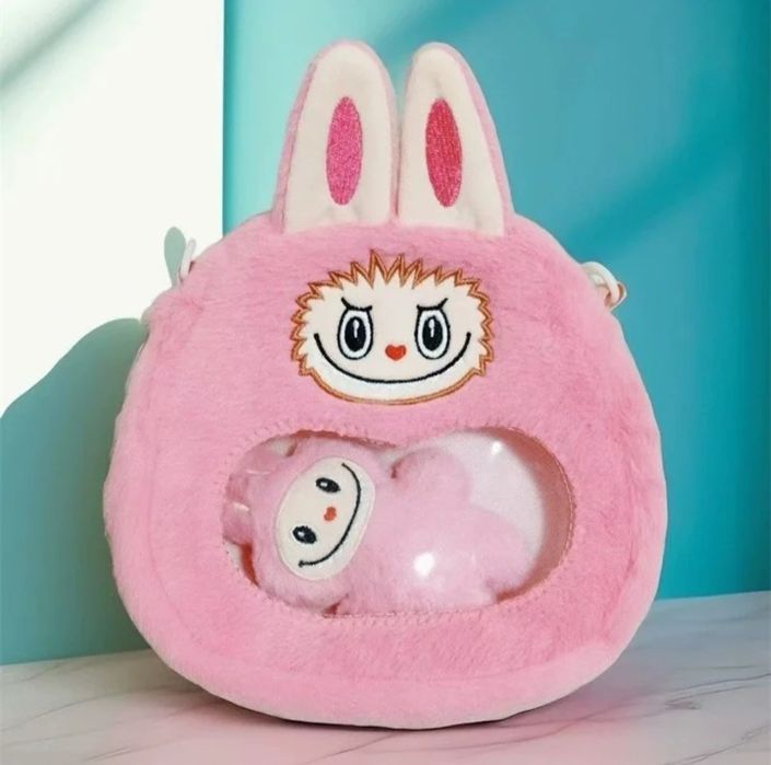Плюшена Чанта Лабубу с плюшена играчка Лабубу, Labubu чанта