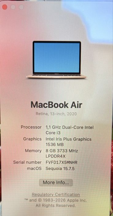 Macbook air 2020