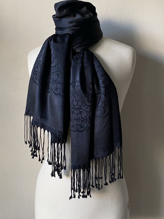 Черен шал от коприна, алпака, пашмина, кашмир, вълна/ различни видове