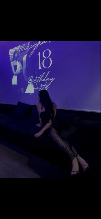 Платье черный сетка