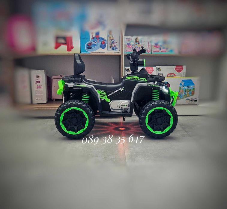 ПРОМОЦИЯ!НОВО!Акумулаторно ATV Speed GREEN с 4x4,12V,дистанционно,USB