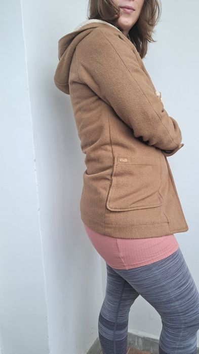 Palton / Geacă Pull&bear tip duffle (felted / de pâslă)XS