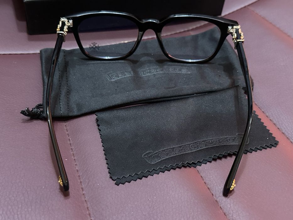 Чисто нови оптични очила Chrome Hearts Cox Ucker със златни елементи