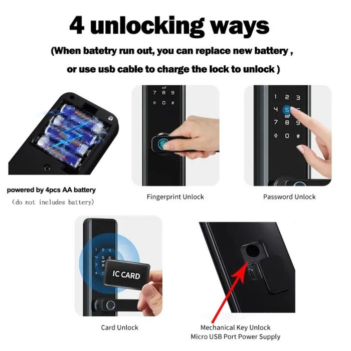 Умный замок smart lock T8 wifi