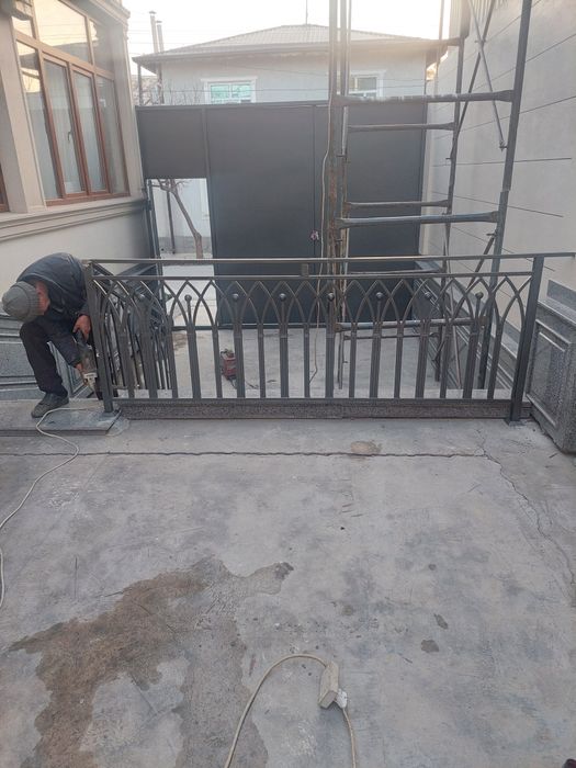 Навес решотка перила ограждения лексан металлоконструкция