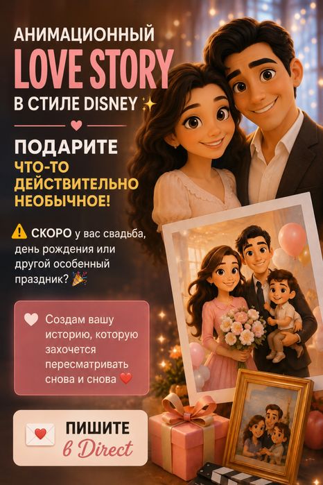 ИИ мультфильм Love story