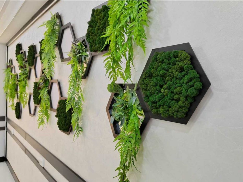 Декор Indecor Green. Искусственная зелень, мох, фитостены