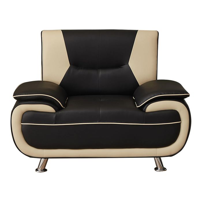 Fotoliu stil modern, piele eco, aspect premium – ca nou - PRET BUN