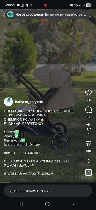 Kolyaska holati zõr