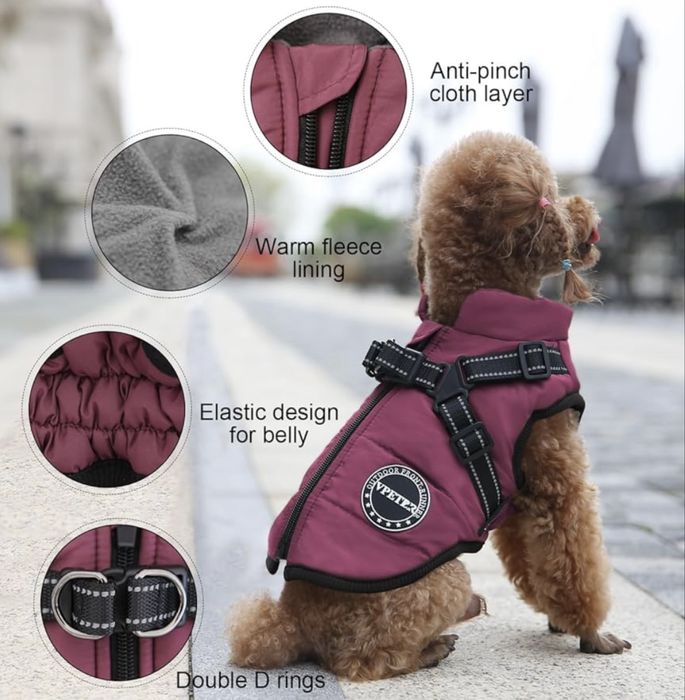 Зимно яке VPETEZ за куче с нагръдник  2ХЛ