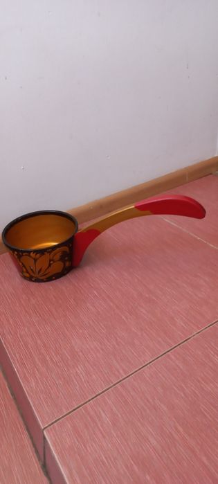 Ковш(черпак) деревянный росписной ХОХЛОМА