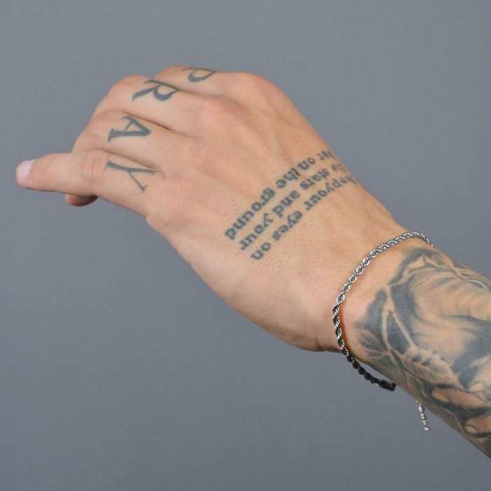 Set rope argintiu colier rope bratara rope funie