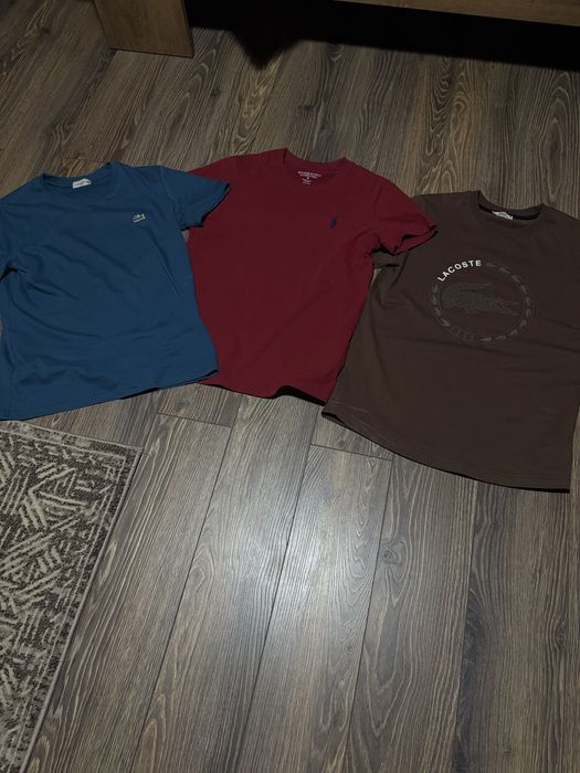 Set 3 tricouri lacoste si polo ralph lauren (impreuna sau separat)