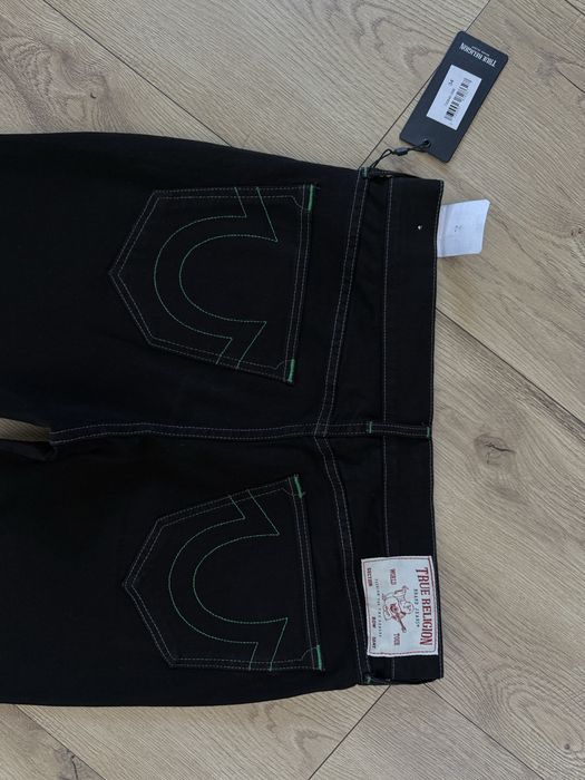 Blugi TRUE RELIGION Ricky Relaxed Straight Negru Barbati | Marime 34 x 34 (Talie 90 cm)