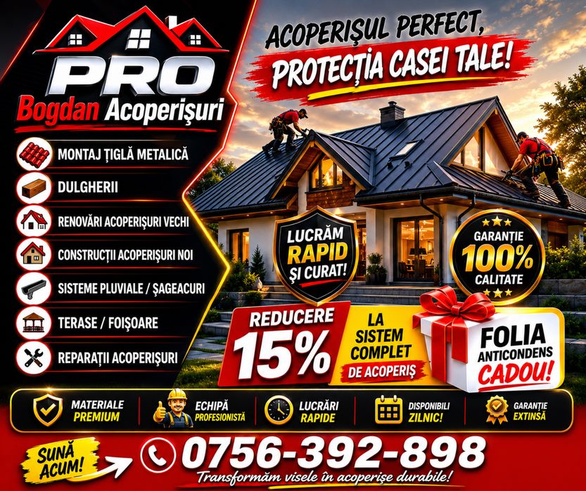 Acoperisuri si montaj acoperisuri complete