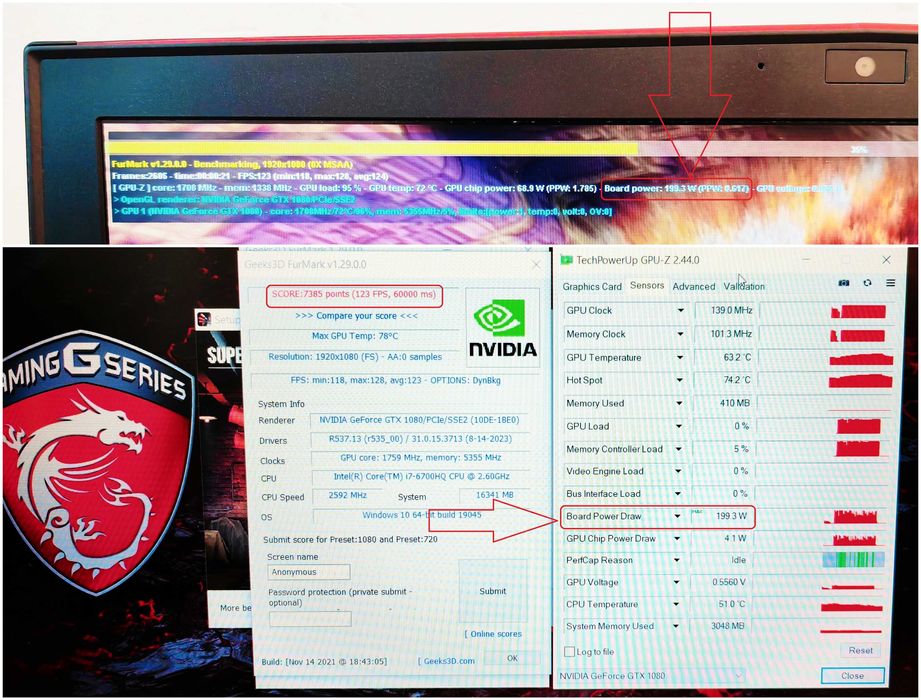 GTX 1080 8GB 210W/G-SYNC IPS/Corе i7/16GB RAM/512GB+1TB/MSI TITAN GT73