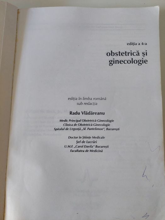 Vând Williams Obstetrica și Ginecologie