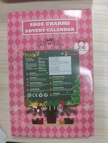 Нов Коледен адвент календар с 24 PVC шардона за обувки джапанки крокс