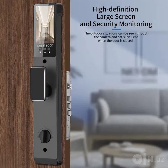 Умный замок с распознаванием лица отпечатков и видеоглазком Smartlock