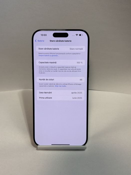 MDM vinde: Iphone 16 Pro Max, 256GB, Black Titanium.