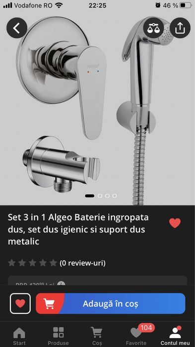 Set Dus FERRO 3 in 1 Cada Grohe Hansgrohe Baterie Ingropata Roca Nou