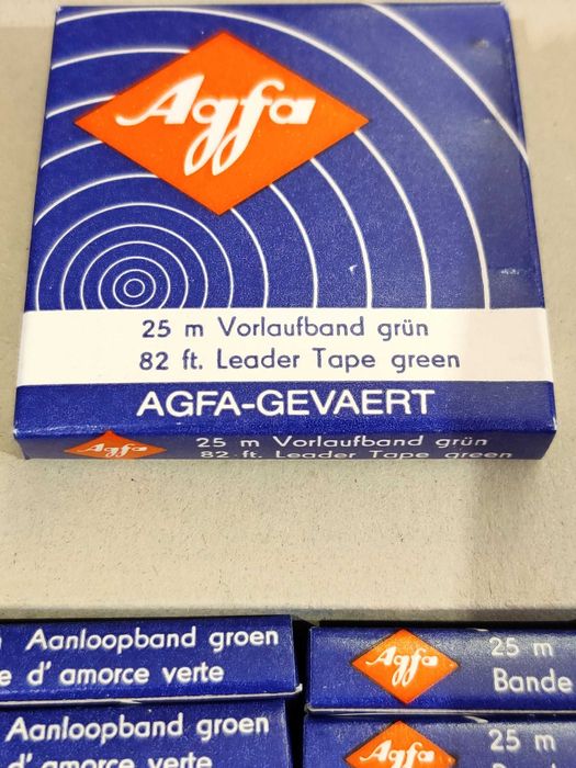 Banda de capat AGFA, verde/rosie, 1/4 inch, 25 m, noua, sigilata