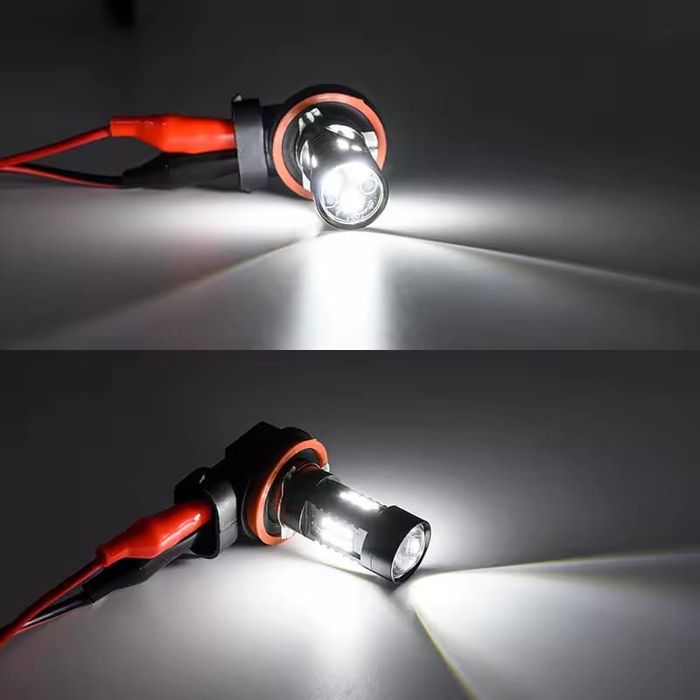 Set Două Becuri Led H8,H9,H10,H11,H16,HB39005,HB4-9006 Fără Ventilator