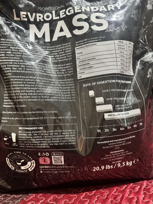 Гейнер 9.5кг 4 марта ичилган