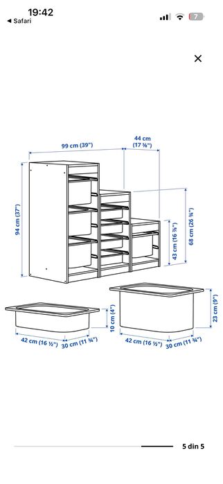 Dulap / Ansamblu depozitare+cutii Ikea