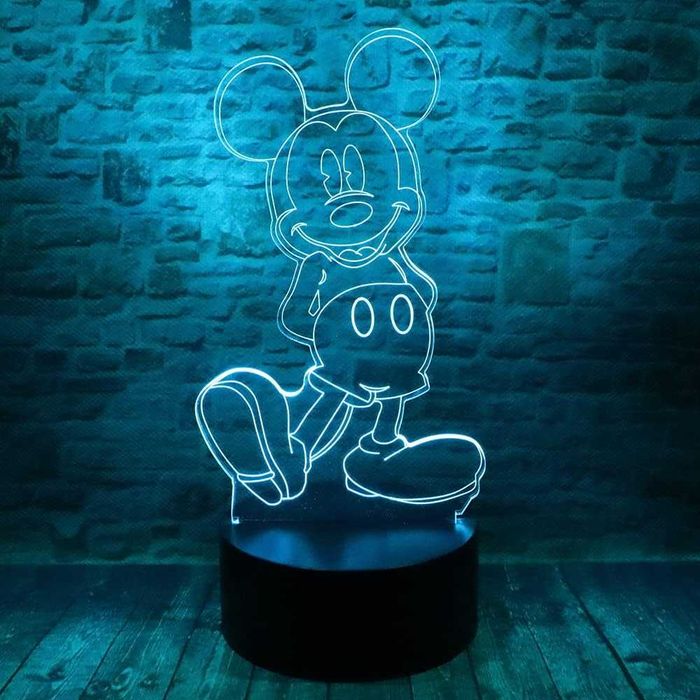 Mickey Mouse 3D LED лампа
