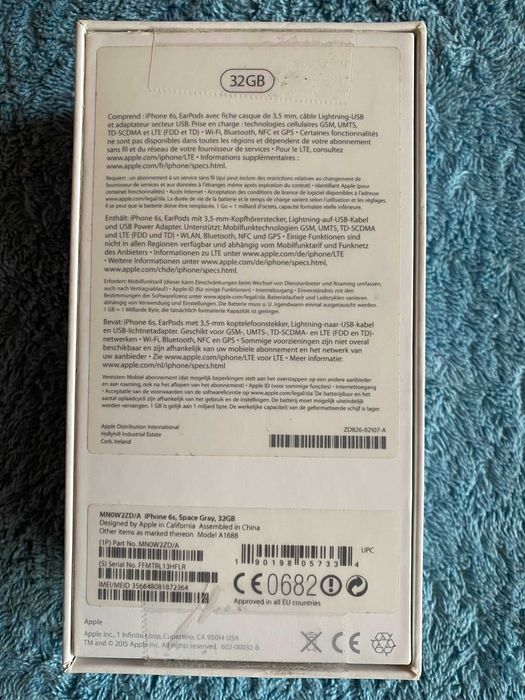 Iphone 6S,Space Grey,32GB,99%-Kапацитет на батерията-нов