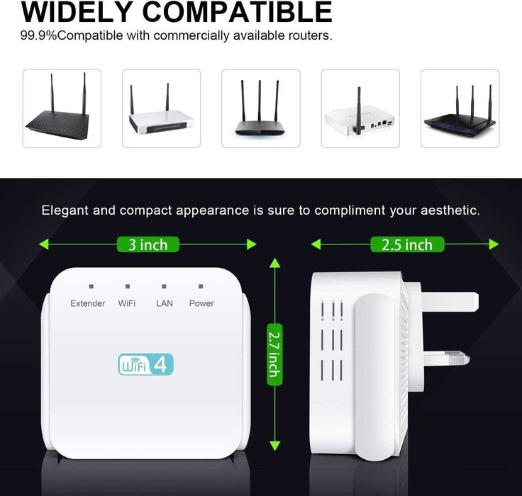 Усилвател на сигнала Sundiguer WIFI, 300 Mbps, 2,4 GHz