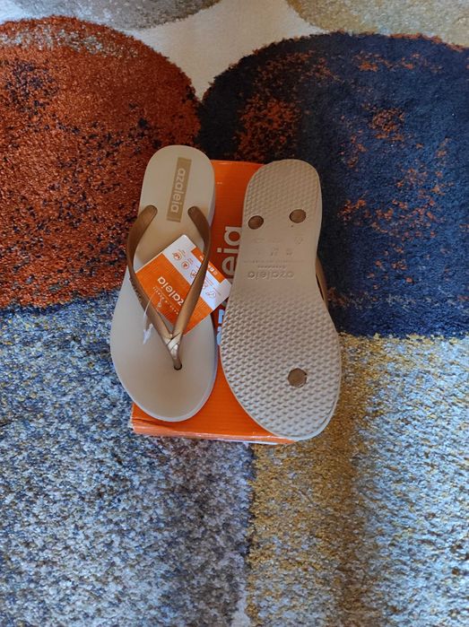 Papuci Dama Azaleia auriu/bej, marimea 39-40