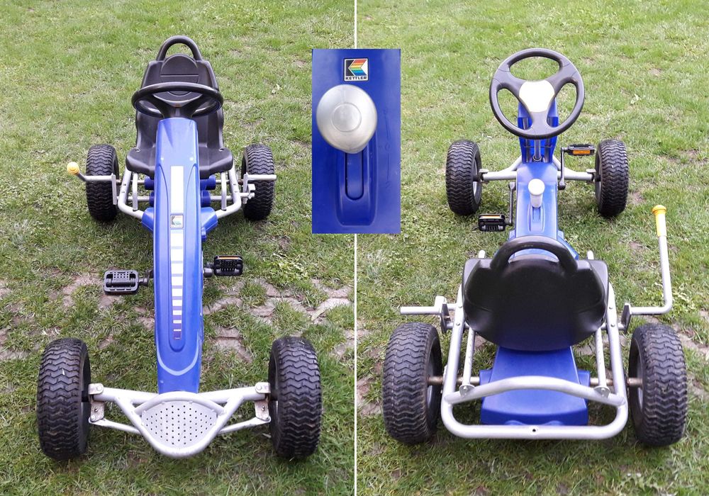 Cart (kart) cu pedale pentru copii KETTLER Nevada, 2 viteze - albastru