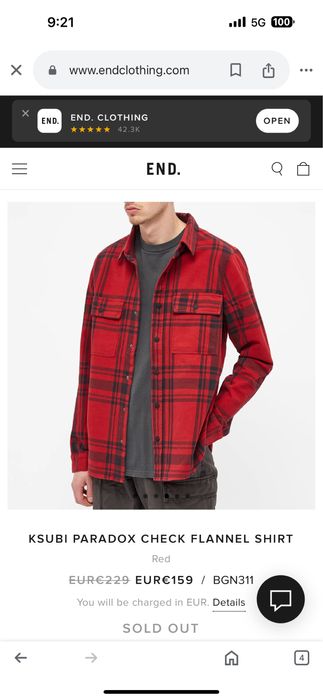 Мъжка риза Ksubi M размер НОВА