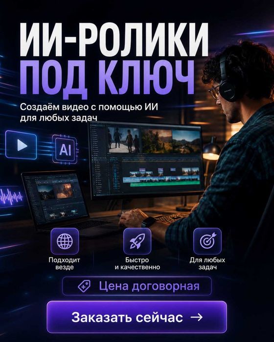 AI yordamida professional video, foto  xizmatlari