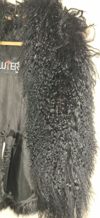 Черен елек ,естествена кожа