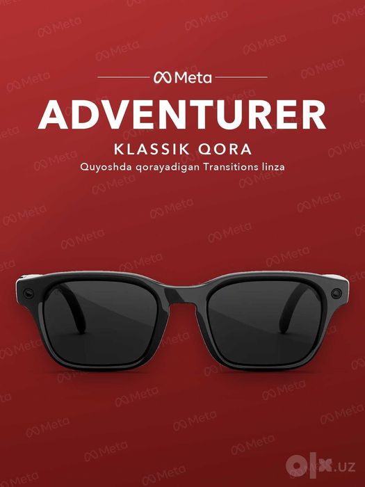 Meta Glasses Adventurer Classic Black, Transitions (kulrang)